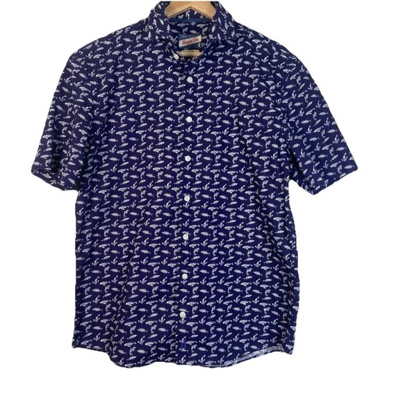 JOHNNIE-O TOTTENHAM HANGIN' OUT BUTTON DOWN SHIRT IN WAKE SIZE M MEDIUM TROPICAL - Picture 2 of 11